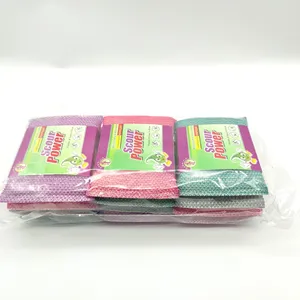 Jenny Mom's New Colorful Eco Material Scoring Pad Dish Kitchen Cleaning Microfiber Clean Kitchen Fiber Pads