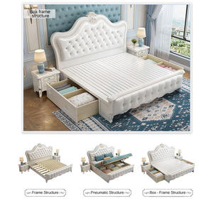 Ensemble de meubles de chambre à coucher européens pour toute la maison combinaison <span class=keywords><strong>lit</strong></span> en bois massif <span class=keywords><strong>2</strong></span> <span class=keywords><strong>places</strong></span> et <span class=keywords><strong>armoire</strong></span> de mariage - Product Image 4