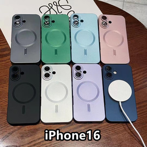 Iphone 17 के लिए शैली चुंबकीय वायरलेस चार्ज धातु पेंट नरम मामला आईफोन 17 एयर 16e 15 14 जमा 11 12 13 प्रो अधिकतम लेंस कवर कवर कवर कवर कवर - Product Image 2