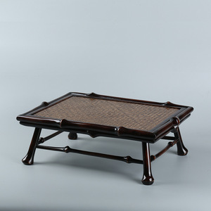 Chinese Style <b>Bamboo</b> Tea <b>Table</b> With Woven Top Portable Small Tatami <b>Table</b> For Indoor Use - Product Image 4