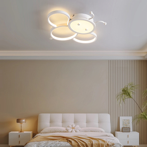 Lampada da <span class=keywords><strong>Soffitto</strong></span> Moderna in Ferro con Telecomando a Forma <span class=keywords><strong>di</strong></span> Ape Cartoonesca per Cameretta Bambini, Luce Calda per Camera da Letto - Product Image 3