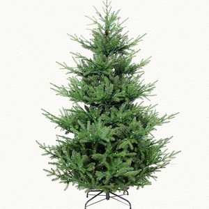Grand sapin de Noël artificiel écologique, aiguilles en PVC/PE, pliable, design léger, fonctionne sur piles, 500-1000 - Product Image 1