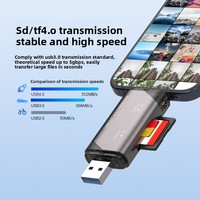 Lecteur de carte USB a / USB C 4.0 UHS-II SD TF double fente haute vitesse