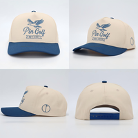 Gorras de Béisbol de Alta Calidad con Logotipo Bordado Personalizado OEM, 100% Algodón, 5 Paneles, Visera Curva, Dos Tonos, Estilo A-Frame, Gorras Trucker