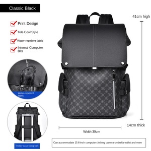 Mochila escolar para estudiantes de viaje de negocios con diseño tejido de sentido avanzado para hombre, gran capacidad, PVC, poliéster, resistente al agua - Product Image 6