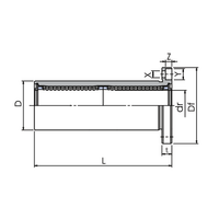 Buje lineal largo de acero inoxidable de alta resistencia con brida redonda extendida, serie SSSLMF-LDD, modelos SSSLMF6LDD-S y SSSLMF10LDD-S, para máquina CNC