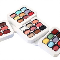 Bestseller transfrontalier Gel de stamping à neuf grilles couleur unie pour nail art style macaron, sans rinçage, dégradé sans couture