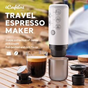 <span class=keywords><strong>Cafetera</strong></span> Espresso Portátil de Doble Cámara para Cápsulas y Café Molido, 17 Bares, 2600 mAh, Recargable por USB, para Camping y Oficina - Product Image 1