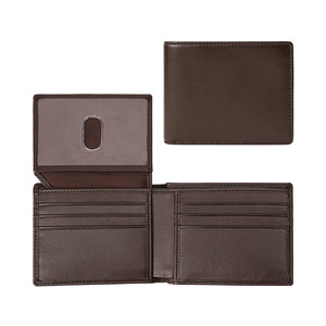 Portefeuille en cuir véritable pour homme, noir, blocage RFID, multifonctionnel, usage quotidien, 8,5 x 10,5 cm, couleur unie, à trois volets - Product Image 4