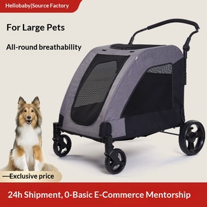 Poussette pliable <span class=keywords><strong>pour</strong></span> animaux de compagnie en acier au carbone <span class=keywords><strong>pour</strong></span> chiens blessés, âgés ou handicapés, capacité 60 kg, <span class=keywords><strong>chariot</strong></span> <span class=keywords><strong>pour</strong></span> animaux de compagnie - Product Image 3
