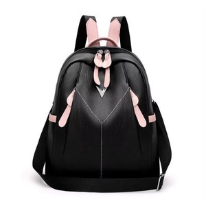 Muestra gratuita de mochila de cuero PU rosa mini de moda para mujer al por mayor - Product Image 4
