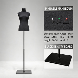 <span class=keywords><strong>Mannequin</strong></span> de <span class=keywords><strong>Couture</strong></span> Professionnel en Mousse pour Femme, Modèle Torse pour Conception de Vêtements, Forme Corporelle pour la Confection et le Repinçage - Product Image 2
