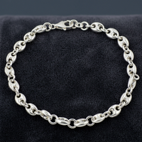 Nouveaux Bracelets Unisexe Tendance en Argent Sterling 925 avec Chaîne et Maillons – Qualité AAA, Pierres Naturelles Serties en Griffe pour Cadeau de Mariage ou de Fête