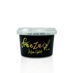 Personalized yogurt cup logo printing custom design plastic pp food frozen safe yoghurt packaging with lid