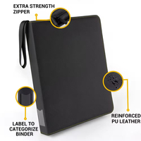 Álbum de 9 bolsillos con cremallera para tarjetas coleccionables, álbum de 9 páginas con carga lateral para tarjetas TCG y deportivas