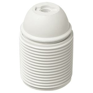 E27 Lamp Holder 4 Cm Thread White Plastic Ceiling Mount <b>Light</b> <b>Socket</b> Fixture - Product Image 1