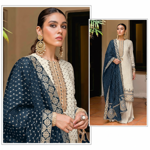 Conjunto de traje Salwar Kameez bordado con lentejuelas paquistaníes asequibles de primera calidad, ropa elegante para mujer disponible en cantidad al por mayor - Product Image 1