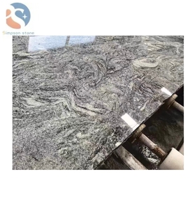 Nhà máy <span class=keywords><strong>Granite</strong></span> sóng trắng sóng đen cầu thang treads bước đánh bóng sàn lát đá gạch flamed bước bảng - Product Image 1