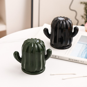 Ceramic Cactus Toothpick Holder Modern Luxury Design Durable <b>Table</b> <b>Decoration</b> <b>Accessory</b> - Product Image 1