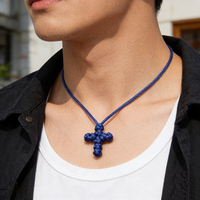 Collier de prière à croix orthodoxe grecque, tissé à la main, d'Europe de l'Est