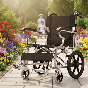 Fauteuil roulant manuel pliable léger de haute qualité avec cadre robuste pour les <span class=keywords><strong>personnes</strong></span> âgées et les <span class=keywords><strong>personnes</strong></span> handicapées, pour les déplacements quotidiens - Product Image 5