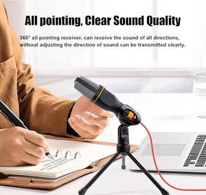 Wired Condenser Microphone White <b>Computer</b> Gaming Podcast Conference Use Omni-directional Lightweight Portable Shock Mount - Product Image 3