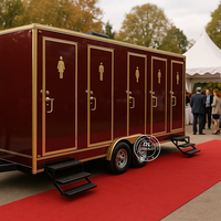 Remorque de toilette portable de luxe pour toilettes mobiles 2025 avec équipements VIP Remorque de salle de bain mobile pour événements en plein air