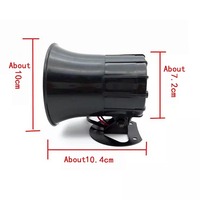Sirène d'urgence 3 tons 12V 30W avec haut-parleur tweeter pour voitures, motos, ambulances et camions de pompiers