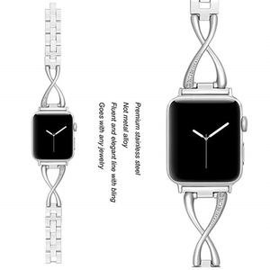 <span class=keywords><strong>Bracelet</strong></span> fin en acier inoxydable pour montre intelligente <span class=keywords><strong>Apple</strong></span> <span class=keywords><strong>Watch</strong></span> 8 Ultra 49 mm 7 6 <span class=keywords><strong>SE</strong></span> 5 4 IWatch 8/40/41/42/44/45 mm, <span class=keywords><strong>bracelet</strong></span> en métal - Product Image 2