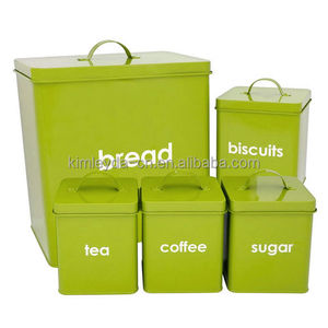 Contenedor <span class=keywords><strong>de</strong></span> almacenamiento <span class=keywords><strong>de</strong></span> alimentos esmaltados, <span class=keywords><strong>caja</strong></span> <span class=keywords><strong>de</strong></span> <span class=keywords><strong>pan</strong></span> galvanizado para encimera <span class=keywords><strong>de</strong></span> cocina, 5 uds. - Product Image 6