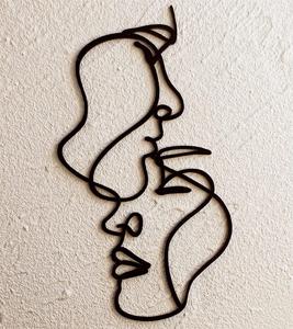 Línea Simple acrílico Topper arte bohemio mujeres negro dorado señora cara <span class=keywords><strong>pastel</strong></span> decoraciones - Product Image 6