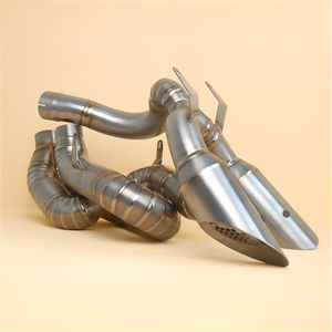 Tuyau d'échappement en alliage de titane argenté pour <span class=keywords><strong>Ducati</strong></span> Street Fighter <span class=keywords><strong>Panigale</strong></span> <span class=keywords><strong>V4</strong></span>/S, section intermédiaire arrière, échappement de moto - Product Image 1