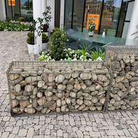 Cesta de gaviones soldada galvanizada, caja de gaviones de 1x1x1m para jardín