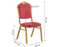 Chaises de banquet modernes empilables et pliables, durables, avec structure métallique, multifonctionnelles, pour salon, appartement, mariage, hôtel, événements
