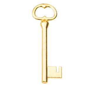 <span class=keywords><strong>Breloque</strong></span> clé squelette à double lobe en alliage de bronze antique pour décoration de chapeau haut-de-forme steampunk - Product Image 2