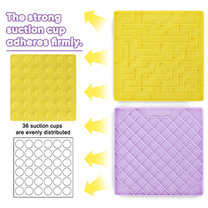 Alfombrilla de silicona de grado alimenticio para perros y gatos, comedero lento con ventosa, tapete de rompecabezas para baño, aseo, entrenamiento y alivio de la ansiedad - Product Image 2