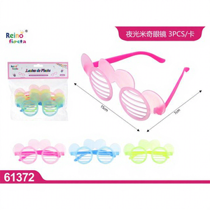 Gafas con Orejas de Ratón que Brillan en la Oscuridad Peiyong Modelo 61372, Paquete de 3 Piezas para Fiestas y Novedades - Product Image 1