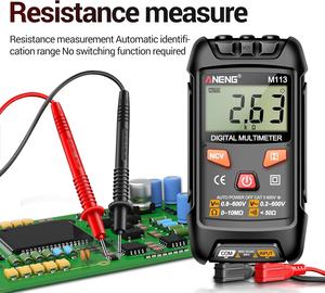 Multímetro Digital Aneng M113, Medidor <span class=keywords><strong>de</strong></span> Voltaje y Resistencia, NCV, Protección CAT II 600V, Alta Precisión - Product Image 2