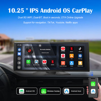 Écran de voiture 11,4 pouces 4K tactile, caméra embarquée, CarPlay sans fil, Android Auto sans fil pour voitures, multimédia