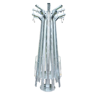 Portabiciclette verticale per montaggio a <span class=keywords><strong>parete</strong></span> rotante autoportante per interni in acciaio per 16 bici - Product Image 5