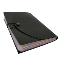 Carpeta de Archivos Expandible de 24 Bolsillos con Cubierta - Organizador de Archivos Expandible de Plástico Grande Tipo Arcoíris, Carpeta Acordeón Autoportante