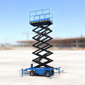 Plateforme élévatrice mobile à ciseaux électrique à <span class=keywords><strong>manivelle</strong></span> de 6 à 24 m de haute qualité pour le levage de marchandises et le transport de fret à vendre - Product Image 2