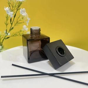 Máy Khuếch Tán Không Khí Trong Phòng Nước Hoa Máy Khuếch Tán Hương Liệu Bằng Thủy Tinh Màu Đen Hình Tròn Rỗng Chai Thủy Tinh Thơm - Product Image 2