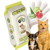 Lingettes jetables hypoallergéniques sans rinçage pour le toilettage instantané des chiens