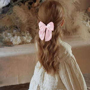 Pinzas <span class=keywords><strong>para</strong></span> el pelo <span class=keywords><strong>de</strong></span> cinta <span class=keywords><strong>de</strong></span> terciopelo rosa claro y lazo <span class=keywords><strong>de</strong></span> lino, con lazo grande <span class=keywords><strong>de</strong></span> terciopelo <span class=keywords><strong>de</strong></span> 5 pulgadas, tipo pinza <span class=keywords><strong>de</strong></span> cocodrilo, <span class=keywords><strong>para</strong></span> niños pequeños, adolescentes, bebés y niños - Product Image 3