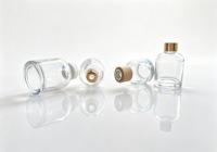 Bouteille diffuseur à roseaux en verre transparent à base épaisse, 100ml, 150ml, 200ml, simple et ronde, vide, pour arômes – Offre Spéciale