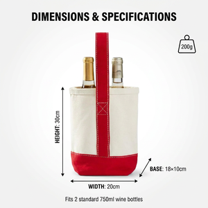 Mochila de Lona Ecológica y Moderna para 2 Botellas de <span class=keywords><strong>Vino</strong></span>, para Picnic en la Playa, <span class=keywords><strong>Estuche</strong></span> Portátil para Llevar Botellas de <span class=keywords><strong>Vino</strong></span>, para Regalo - Product Image 3