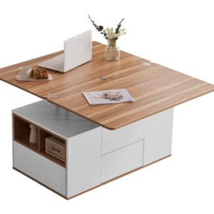 Table basse multifonctionnelle transfrontalière réglable en hauteur pour salon, maison, petit appartement, grande capacité - Product Image 5