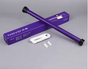 ظلال جودة آلية الطاقة الشمسية لاسلكية عن بعد الطبيعية واي فاي ركب الستائر المسار الكهربائية بمحركات ذكية عالية الستائر الرومانية مزدوجة - Product Image 3