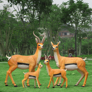 Tượng Động Vật Linh Dương Tây Tạng Bằng Sợi Thủy Tinh Tùy Chỉnh Để Trang Trí Cảnh Quan Vườn Ngoài Trời Lớn - Product Image 1